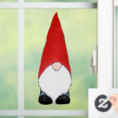 Tall Red Pet Gnome Raamsticker (Huis)