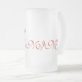 Tall Red Pet Warning Glass Mok (Voorkant rechts)