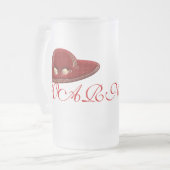 Tall Red Pet Warning Glass Mok (Voorkant links)