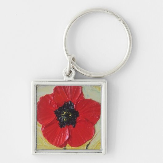 Tall Red Poppy II Sleutelhanger (Voorkant)