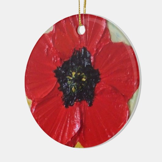 Tall Red Poppy Ornament (Links)