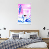 Tall rekte canvas princess Unicorn Afdruk (Insitu (Slaapkamer))