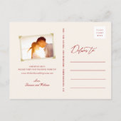 Tall Retangle Double Xi Chinese Save the Date Aankondigingskaart (Achterkant)