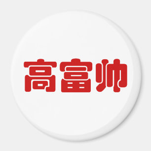 Tall, Rich & Handsome 高 富 Chinese Hanzi MEME Magneet