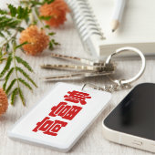 Tall, Rich & Handsome 高 富 Chinese Hanzi MEME Sleutelhanger (Voorkant Rechts)