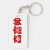 Tall, Rich & Handsome 高 富 Chinese Hanzi MEME Sleutelhanger (achterkant)