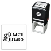 Tall Roos Ampersand Twee Namen #3 Trouwpaar Zelfinktende Stempel (In situ)