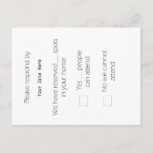 Tall RSVP-Briefkaart