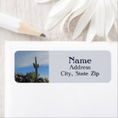 Tall Saguaro Cactus Plant Southwest Desert Foto Etiket (Insitu)