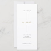 Tall Save the Date Invitation Kaart met foto (Achterkant)