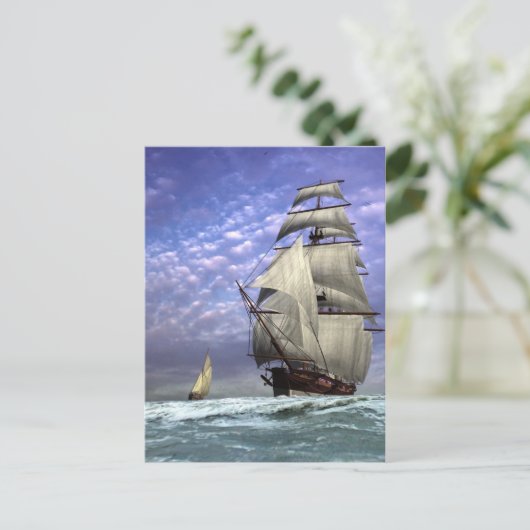 Tall Ship and Ketch Briefkaart (Staand voorkant)