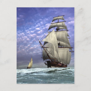 Tall Ship and Ketch Briefkaart