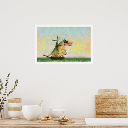 Tall Ship Artwork Poster (Keuken)