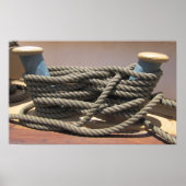 Tall Ship Bollard w Rope Poster (Voorkant)