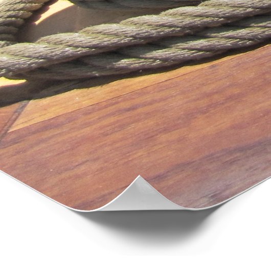 Tall Ship Bollard w Rope Poster (Hoek)