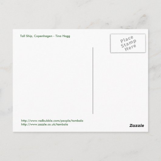 Tall Ship Briefkaart (Achterkant)