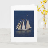 Tall Ship Cabrillo Monument Verjaardag Kaart (Gele Bloem)