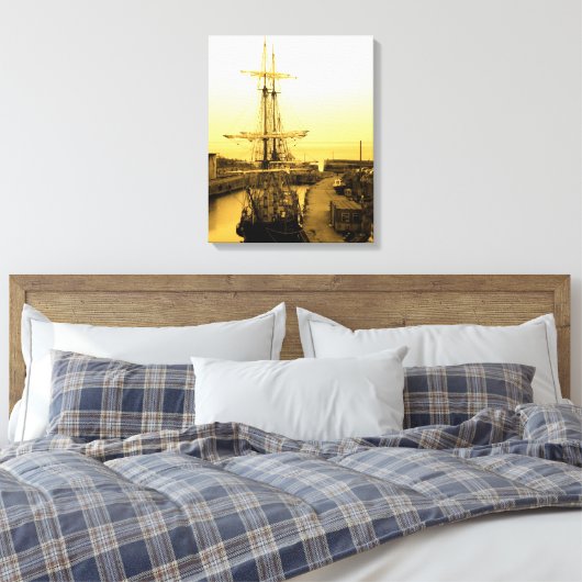 Tall Ship Canvas Afdruk (Insitu (Slaapkamer))