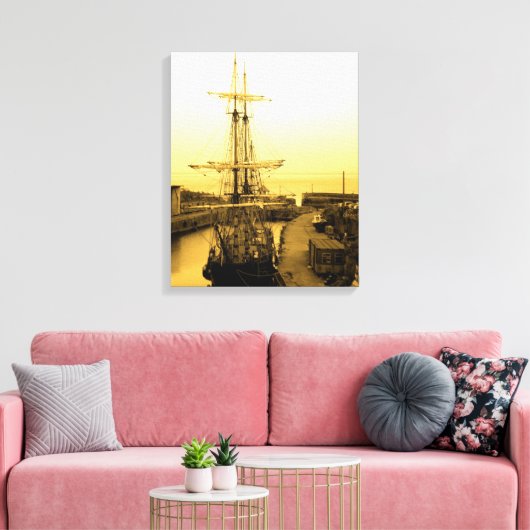 Tall Ship Canvas Afdruk (Insitu (Woonkamer))