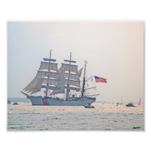 Tall Ship, Clipper ship, Sail, US Coast Guard Foto Afdruk (Voorkant)