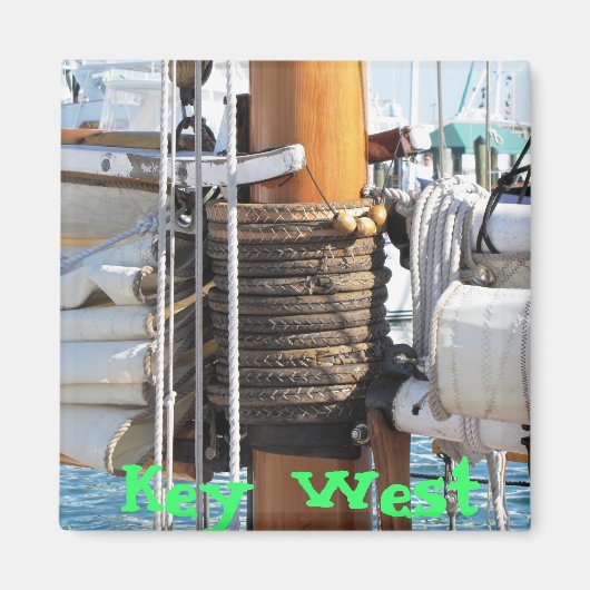 Tall Ship Close Up Gaff Rigged Magnet (Voorkant)