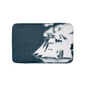 Tall Ship & Clouds Nautical Badmat (Voorkant)