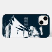 Tall Ship & Clouds Nautical Case-Mate iPhone Case (Achterkant (horizontaal))