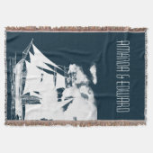 Tall Ship & Clouds Nautical Deken (Voorkant)