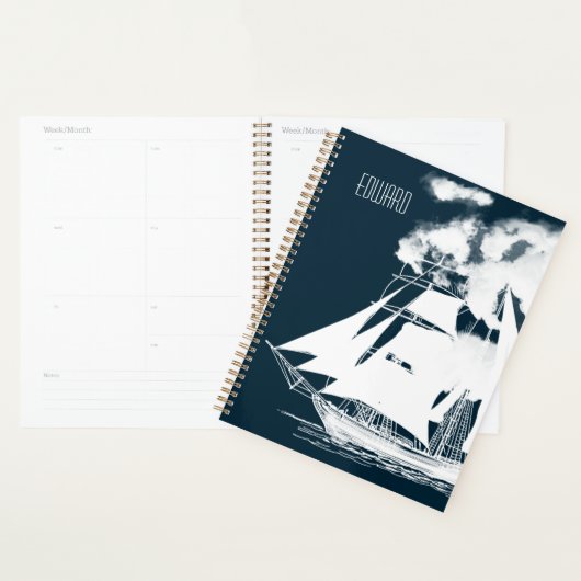 Tall Ship & Clouds Nautical Planner (Display)