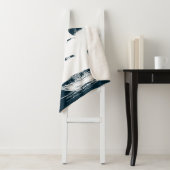 Tall Ship & Clouds Nautical Sherpa Deken (In situ)