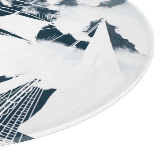 Tall Ship & Clouds Nautical Snijplank (Hoek)