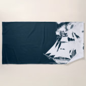 Tall Ship & Clouds Nautical Strandlaken (Voorkant)