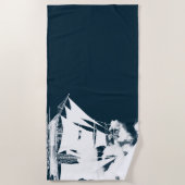 Tall Ship & Clouds Nautical Strandlaken (Voorkant)