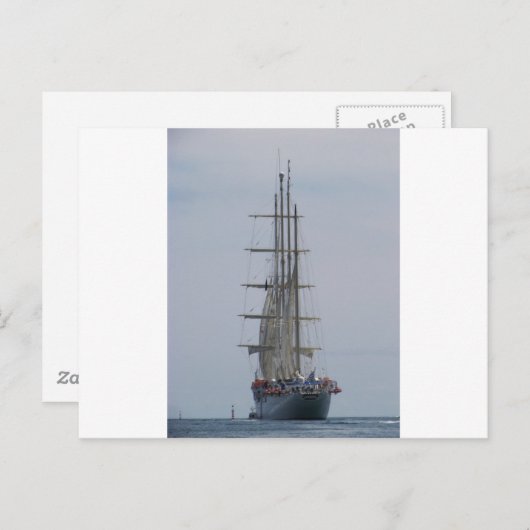Tall Ship die het open Zee ingaat Briefkaart (Voorkant / Achterkant)