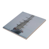 Tall Ship die het open Zee ingaat Tegeltje (Zijkant)