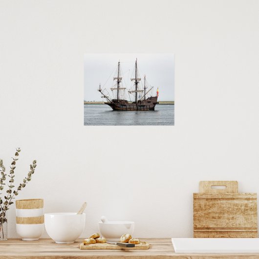 Tall Ship El Galeon Poster (Keuken)