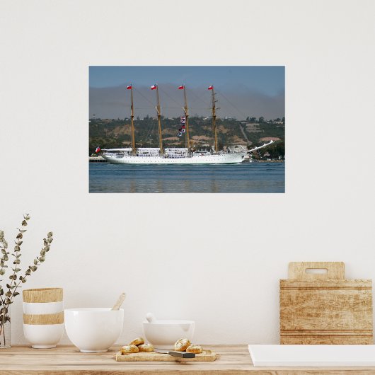 Tall Ship Esmeralda Poster (Keuken)