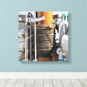 Tall Ship Gaff Rigging Canvas Afdruk (Insitu (Houten vloer))