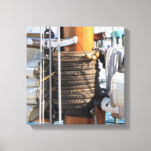 Tall Ship Gaff Rigging Canvas Afdruk (Voorkant)