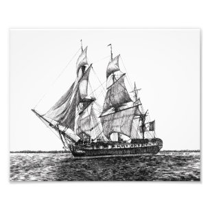 Tall Ship Hermione-fotoafdrukken Foto Afdruk