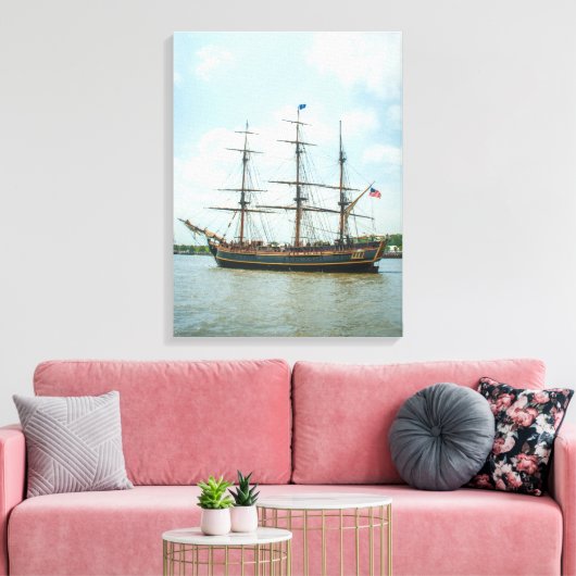 Tall Ship HMS Bounty Canvas Afdruk (Insitu (Woonkamer))