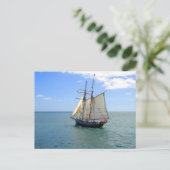 Tall Ship in de baai van de eilanden, Nieuw-Zeelan Briefkaart (Staand voorkant)