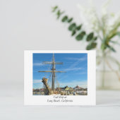 Tall Ship in Long Beach California Briefkaart (Staand voorkant)