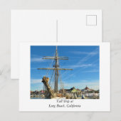 Tall Ship in Long Beach California Briefkaart (Voorkant / Achterkant)
