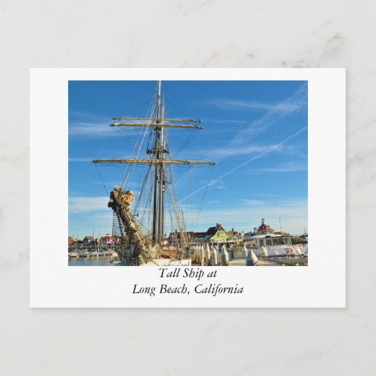 Tall Ship in Long Beach California Briefkaart (Voorkant)