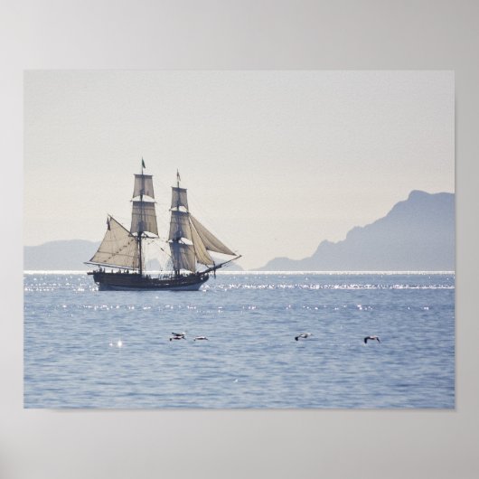 Tall ship Lady Washington poster (Voorkant)