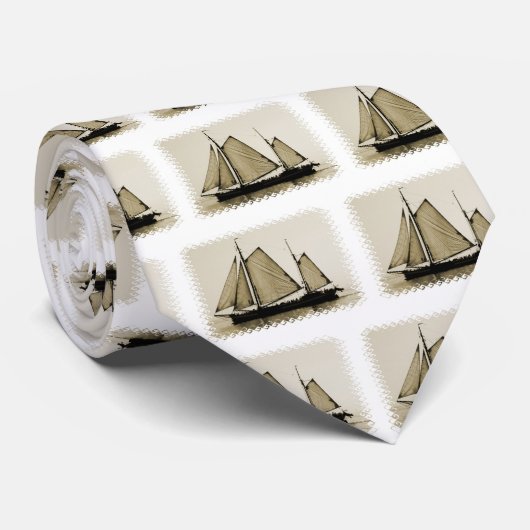 Tall Ship Mannen Necktie Stropdas (Opgerold)