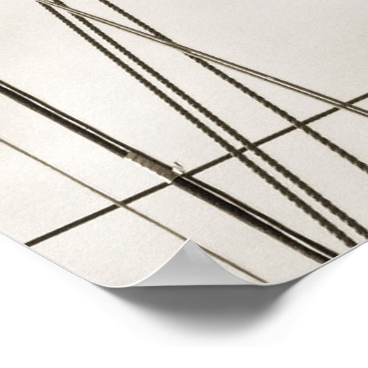 Tall Ship Mast & Sail Poster (Hoek)