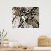Tall Ship Mast & Sail Poster (Keuken)