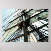 Tall Ship Mast & Sails Poster (Voorkant)